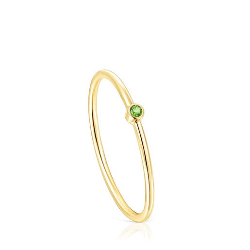Tous TOUS chrome with Gold Cool Joy Ring diopside