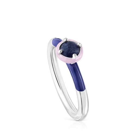 Silver TOUS Vibrant Colors Ring with sodalite and enamel | 