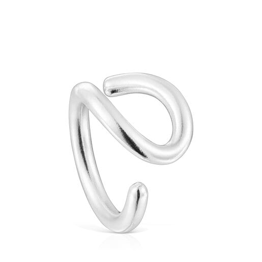 Tous ring Open Bent Silver