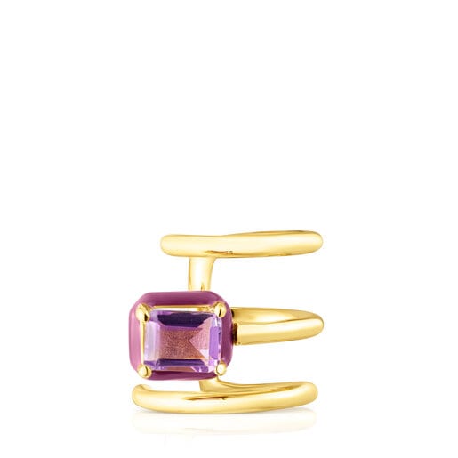 TOUS Vibrant Colors Earcuff with amethyst and colored enamel | 