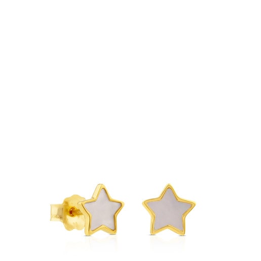 Tous Earrings Gold and star Mother-of-pearl XXS