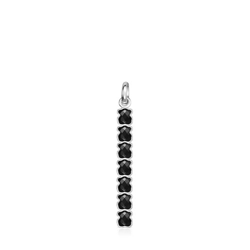 Colonia Tous Mini Onix Pendant in with Onyx Silver