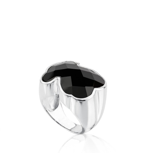 Anillos Tous Silver TOUS faceted with Color Onyx Ring