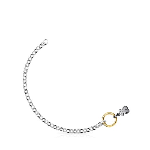 Tous Silver, and Silver Vermeil Dark Hold Bracelet