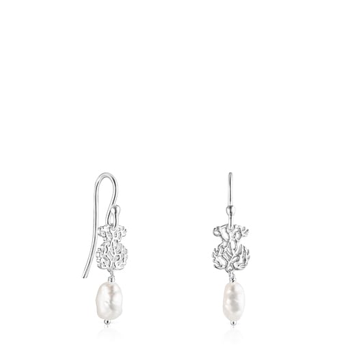Silver Oceaan Earrings with pearls