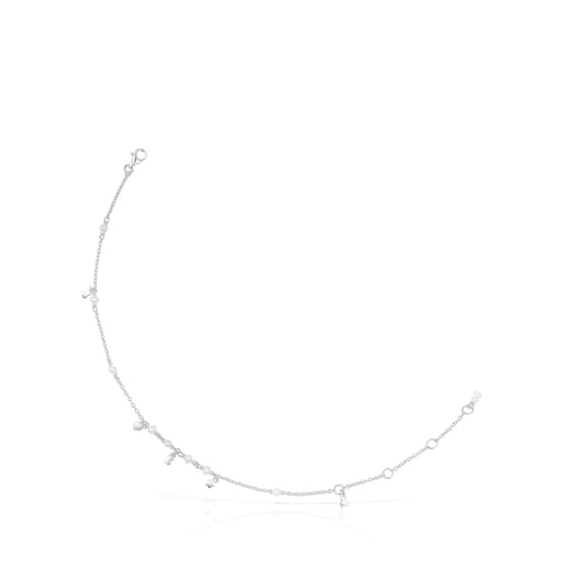 Tous Silver charms pearl Anklet Joy with Cool and TOUS