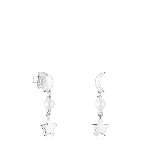 Silver Magic Nature Earrings with pearl | 