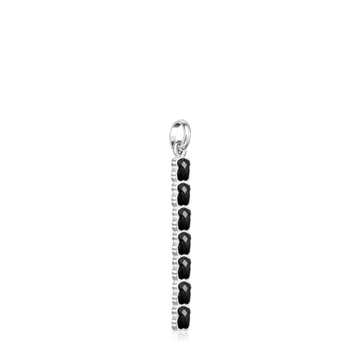 Colonia Tous Mini Onix Pendant in with Onyx Silver