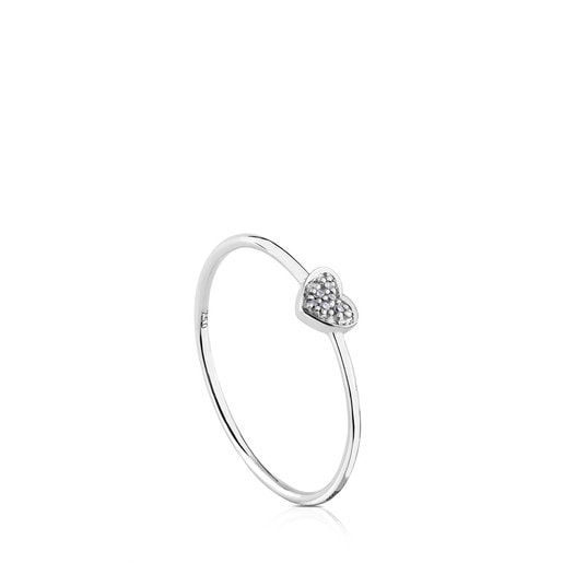 White Gold TOUS Puppies Ring with Diamonds Heart motif | 