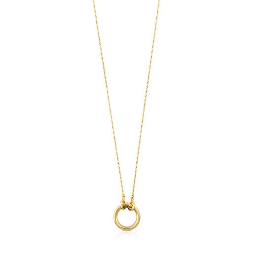 Tous with ring Gold Necklace Hold 47/100"