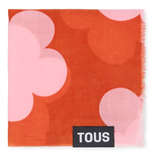 Orange TOUS Flower Toppings Foulard