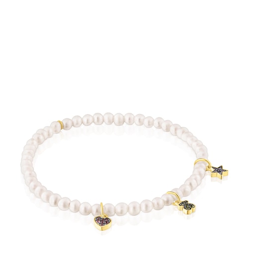 Pearl TOUS New Motif Bracelet with gemstone motifs | 