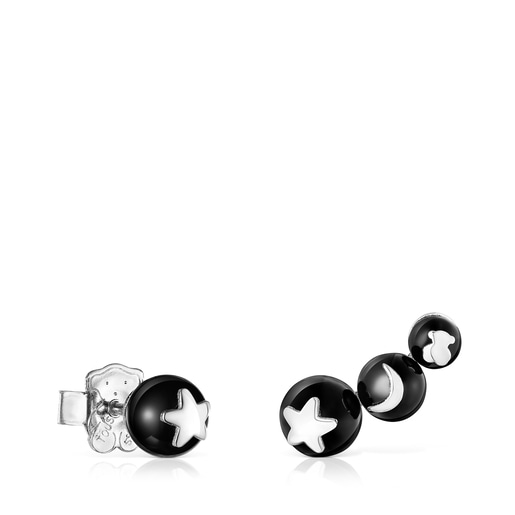 Tous stud Earrings onyx Magic with Nature