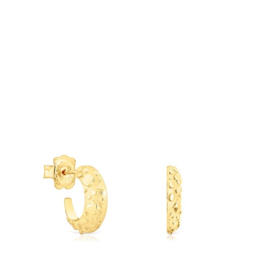 Hoop earrings with 18kt gold plating over silver Dybe