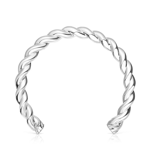 XL silver Twisted Necklace | 