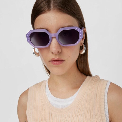 Collares Tous Lilac-colored Sunglasses Geometric