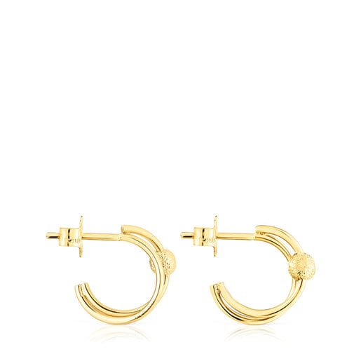 Relojes Tous Gold Double Sylvan earrings hoop