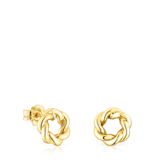 Tous Earrings Gold Twisted
