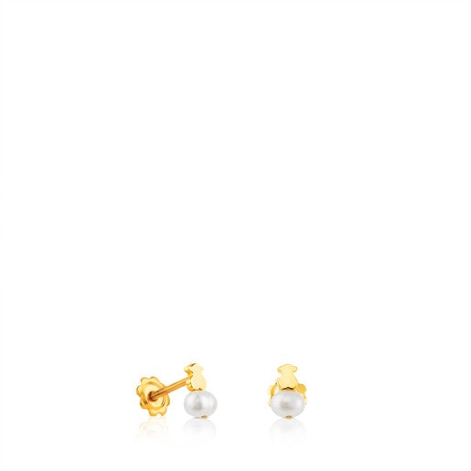 Tous Earrings with Baby TOUS Gold pearls