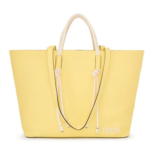 Large yellow leather Tote bag TOUS Lynn | 
