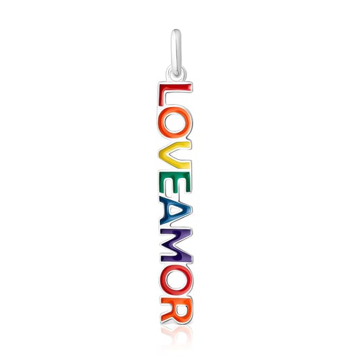 Loveamor silver pendant and enamel TOUS Pride | 