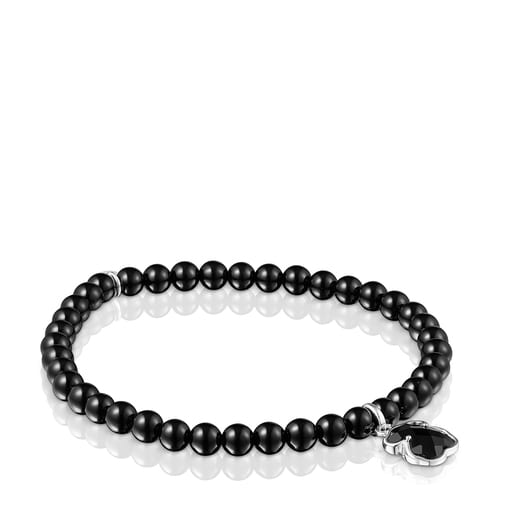 Silver and onyx TOUS Icon Color bracelet | 