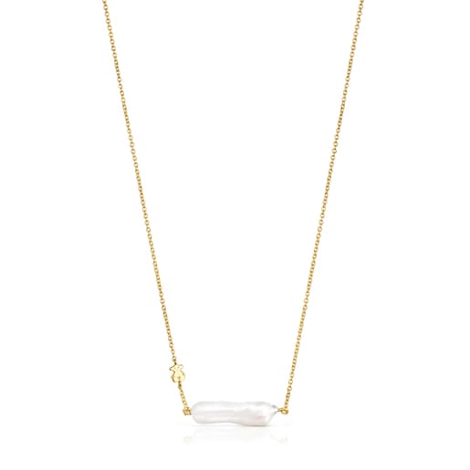Tous Pearls with Necklace Silver Vermeil TOUS Pearl