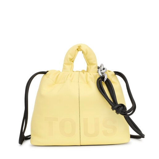 Tous One-shoulder bag Medium Cloud leather yellow TOUS