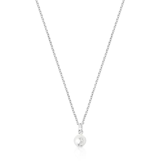 Tous Pearl Icon Necklace Silver and