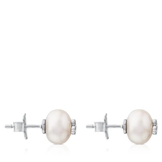 Tous Perfume White Gold TOUS Puppies Pearls with Earrings Diamonds and