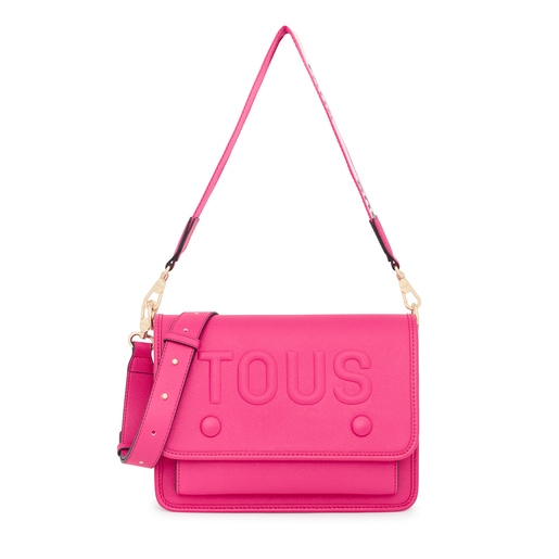 Medium fuchsia-colored TOUS La Rue Audree Crossbody bag | 