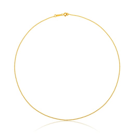 45 cm Gold TOUS Chain Choker with 1.2 mm balls.