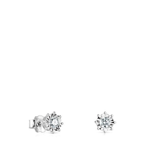 White Gold TOUS Les Classiques Earrings with Diamonds. 0,21ct. | 
