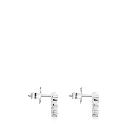 Tous Perfume Small Silver Straight disc Earrings