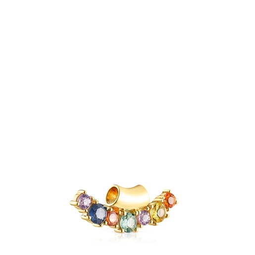Tous Pulseras Silver Vermeil Glaring Pendant with Sapphires multicolored