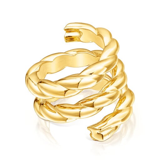 Anillos Tous Twisted Triple Ring Braided