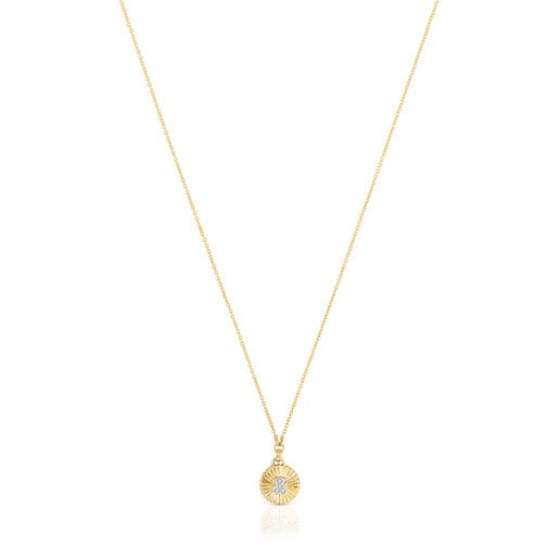 Tous Iris with gold diamonds Motif Necklace