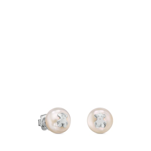 Bolsas Tous Silver TOUS with Pearl Earrings