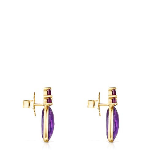 Relojes Tous Gold Luz and with Rhodolite Earrings Amethyst