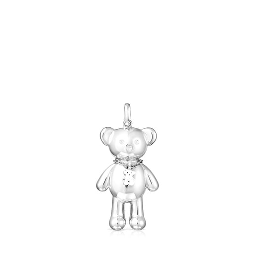 Silver Teddy Bear necklace Pendant | 