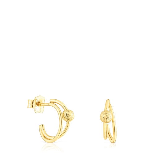 Tous Sylvan hoop earrings Double Gold