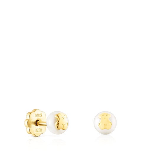 Tous pearl Gold TOUS with Baby earrings