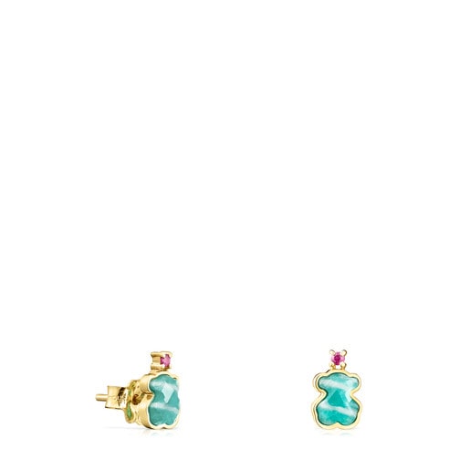 Tous Perfume Gold TOUS Earrings with Color and Amazonite Ruby