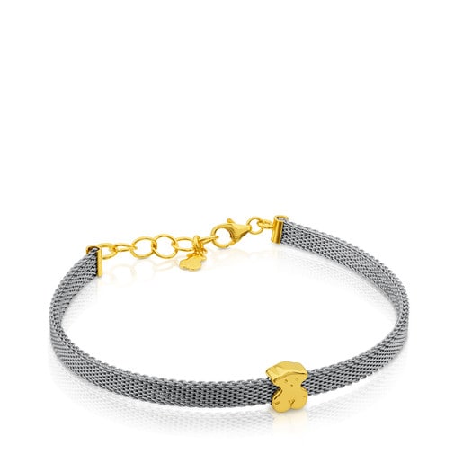 Tous Mesh Bracelet Icon Gold and Steel