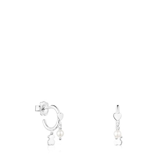 Tous and Joy Cool Silver Pearls Earrings