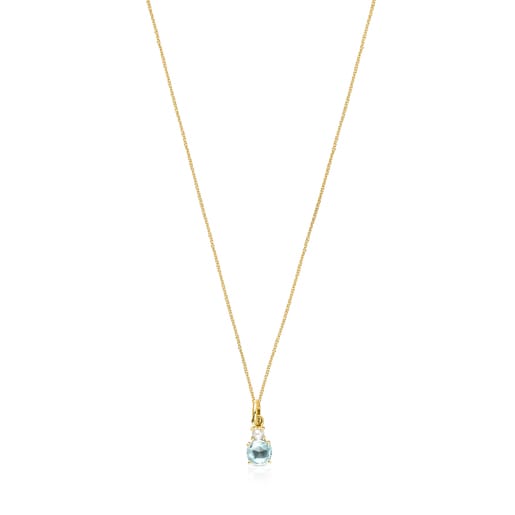 Tous in Mini Ivette Pearl Necklace Topaz Gold with and