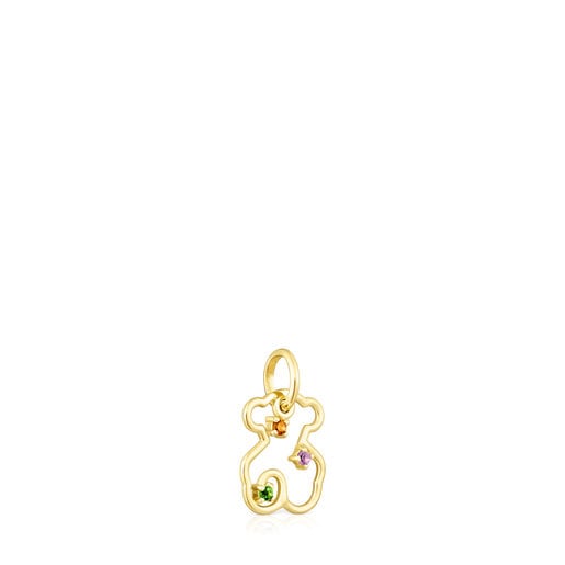 Tous Pulseras Gold Tsuri Bear pendant gemstones with