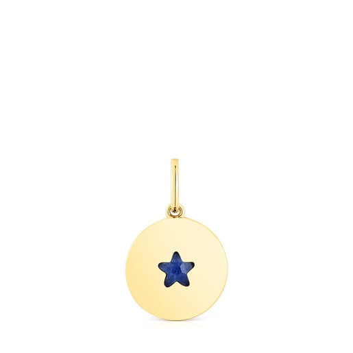 Colonia Tous Silver vermeil Medallion pendant with star sodalite Aelita