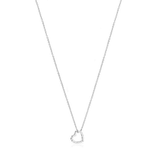 San Valentín heart Necklace in Silver