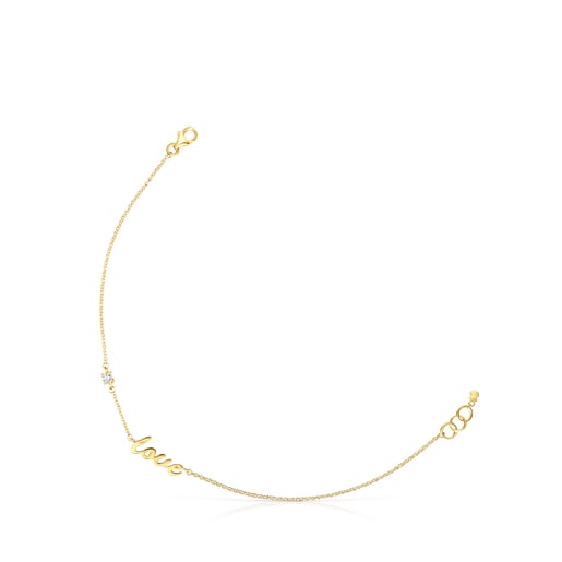 Tous Bracelet with Gold diamond Crossword Love